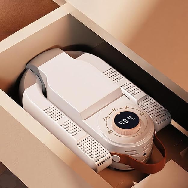 Portable Shoe Dryer with Warm Air Drying, Deodorizing, Foldable Design for Shoes, Boots & Gloves