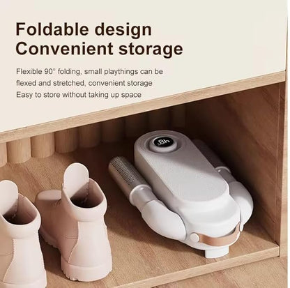 Portable Shoe Dryer with Warm Air Drying, Deodorizing, Foldable Design for Shoes, Boots & Gloves