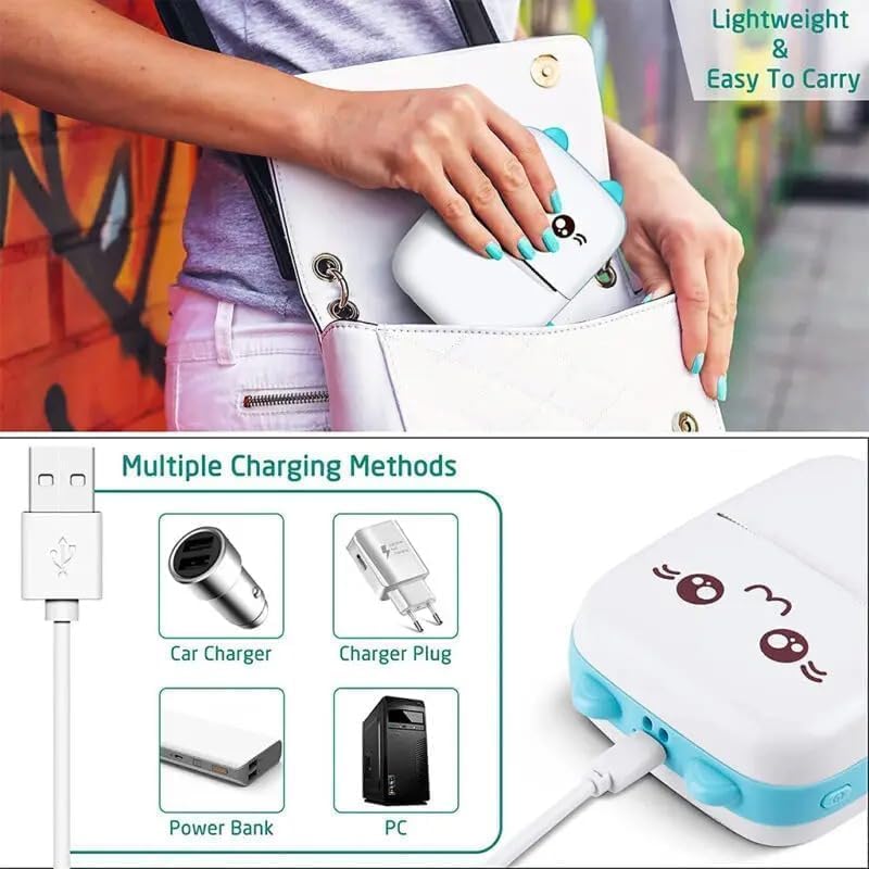 Smartphone Wireless Thermal Printer for Android and iOS with Smart Bluetooth Connection and Portable App Integration