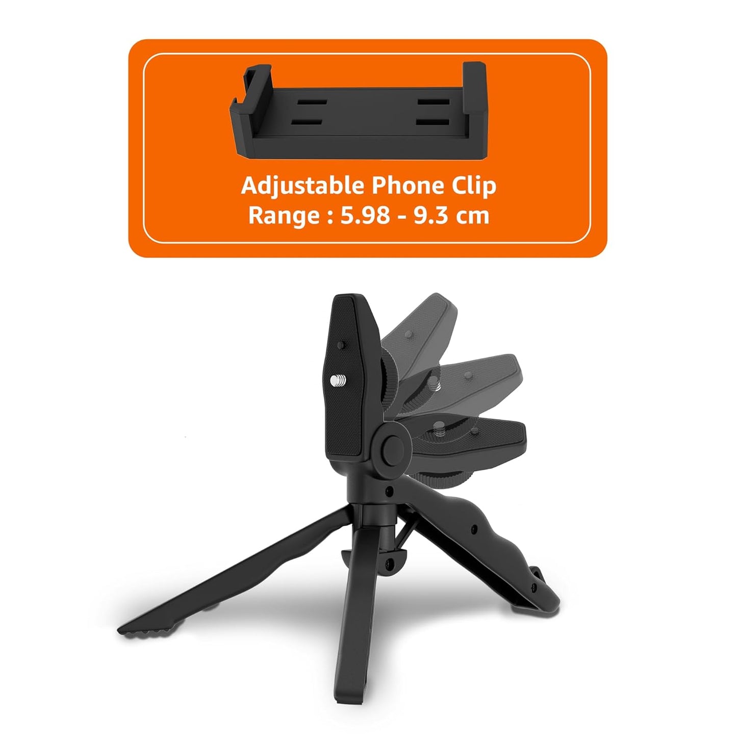 6 in 1 Vlogging Kit with Tripod | Mobile Video Recording kit with Bluetooth Remote, Mic, Tripod Stand, LED Light & Phone Holder Clip | 6-in-1 Vlogging Kit for All Phones