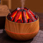 Charcoal Flame Humidifier & Diffuser | LED Atmosphere Light, Aromatherapy Oil Diffuser | Noiseless & Safe with Auto Power Off for Home/Office