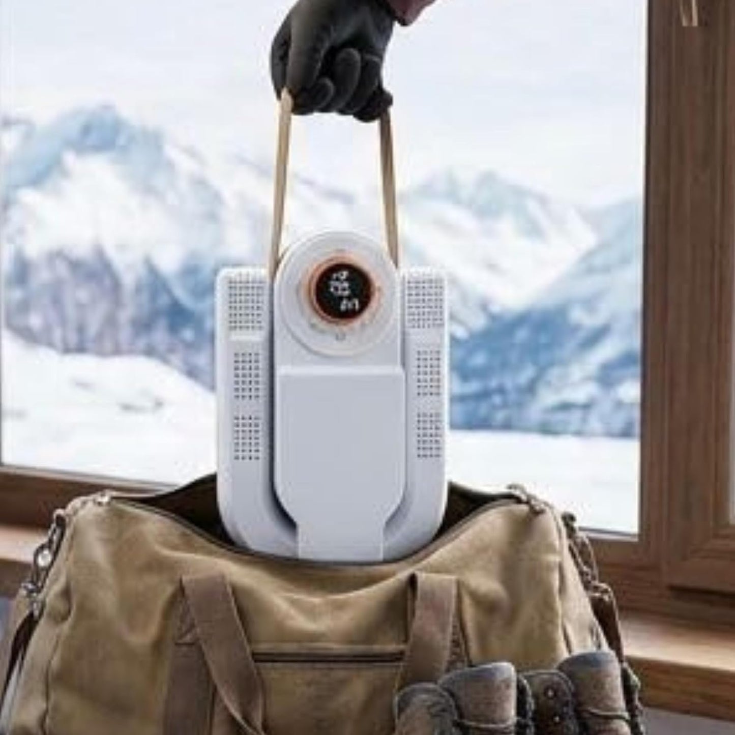 Portable Shoe Dryer with Warm Air Drying, Deodorizing, Foldable Design for Shoes, Boots & Gloves
