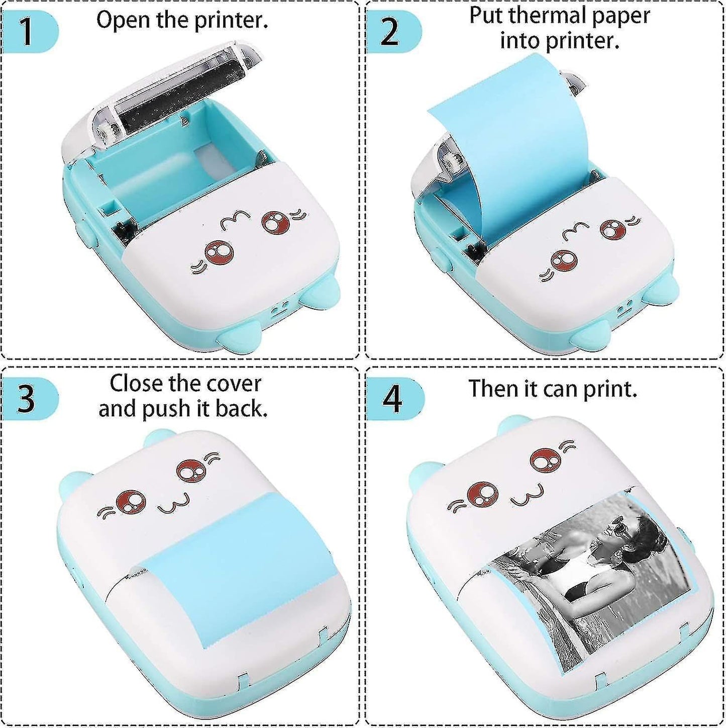 Smartphone Wireless Thermal Printer for Android and iOS with Smart Bluetooth Connection and Portable App Integration