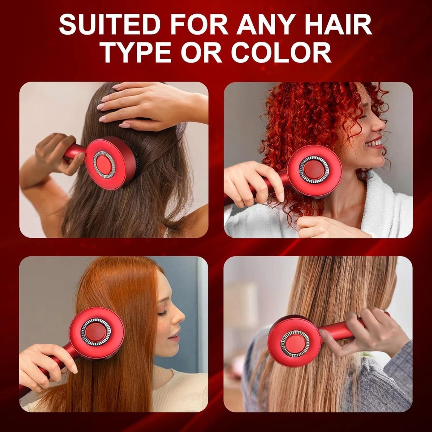 Premium Head Scalp Electric Head Massager Brush for Hair Growth, Stress Relief & Relaxation | 2-in-1 Scalp Massager with Hair Oil Applicator | Boosts Blood Circulation | Deep Massage Comb for Men & Women (Multicolor)