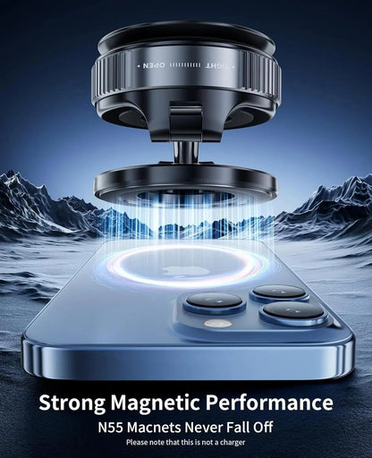 K007 Magnetic Phone Holder  360° Vaccum Magnetic Phones Holder  Magnetic Car Phone Holder | Vaccum Suction Cup Phone Holder | Car Phone Holder | 360° Rotation Vacuum Suction Magnetic Bracket | Heavy-Duty Aluminum Alloy Phone Mount