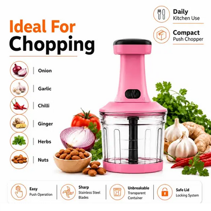 800ML Manually Handy Chopper Mixer Cut For Vegetable, Onion, Salad, Tomato Crush Chopper