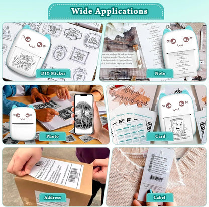 Smartphone Wireless Thermal Printer for Android and iOS with Smart Bluetooth Connection and Portable App Integration