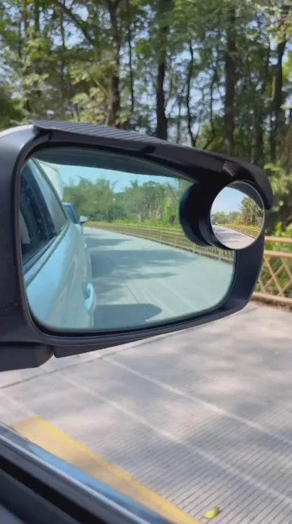 2-in-1 Universal Car Side Mirror Rain Guard & HD Blind Spot Mirror (2-Piece Set)